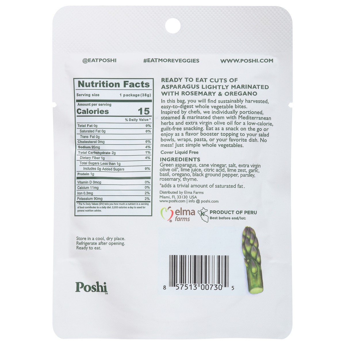 slide 15 of 15, Poshi Marinated Asparagus Snack, 1.34 oz