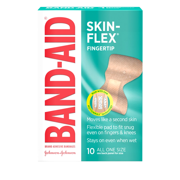 slide 1 of 1, BAND-AID Brand Skin-Flex Adhesive Bandages Finger, 10 ct