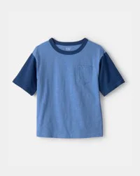 Carter's Boys Colorblock Pocket T-Shirt - Blue 7