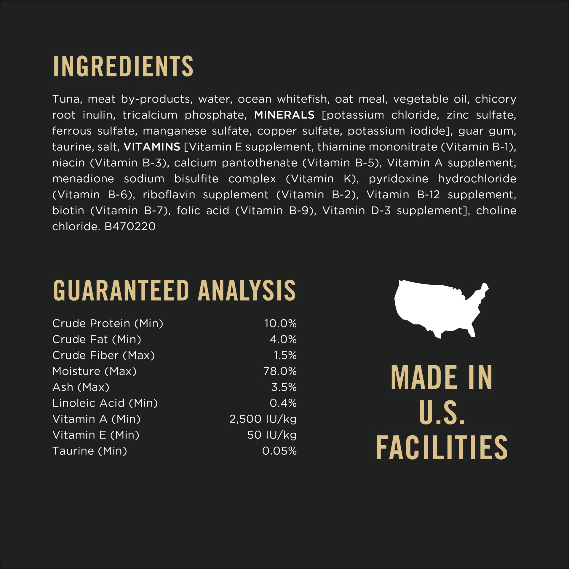 slide 2 of 8, Purina Pro Plan Sensitive Skin and Stomach Cat Food, Tuna and Oat Meal Entree, 3 oz