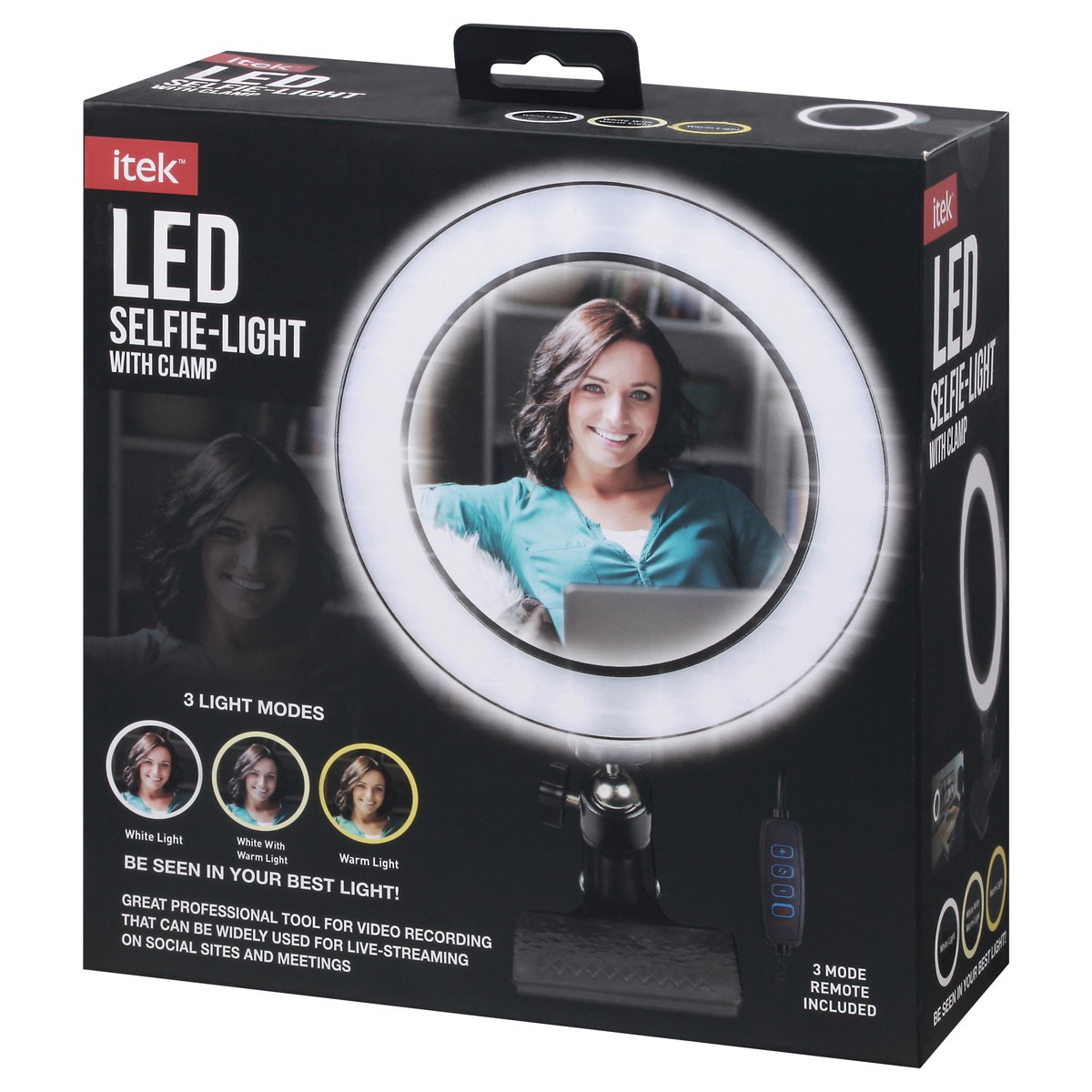 slide 3 of 9, itek Led Selfie Light With Clamp, 1 ct