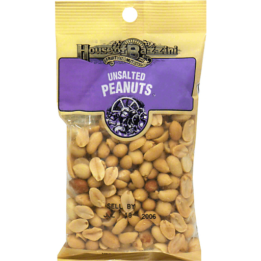slide 1 of 1, House of Bazzini Unsalted Peanuts, 5.5 oz