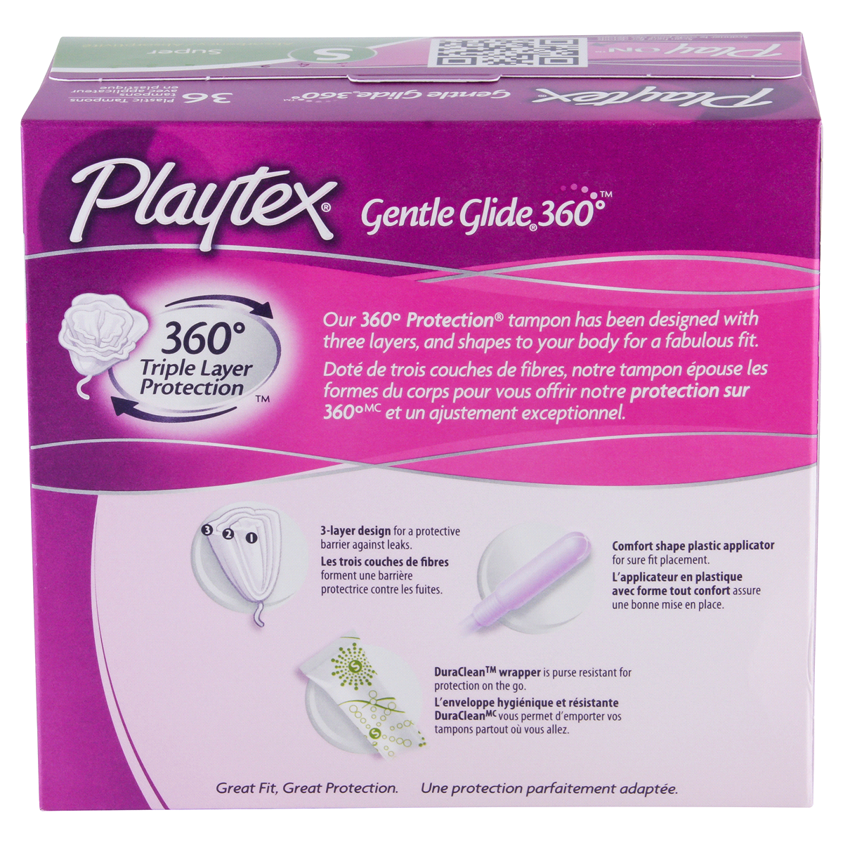 slide 4 of 6, Playtex Gentle Glide 360 Fresh Scent Super Abosrbency Tampons, 36 ct