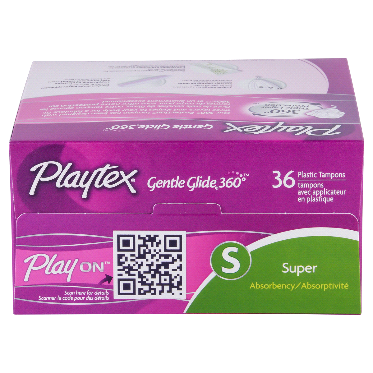 slide 6 of 6, Playtex Gentle Glide 360 Fresh Scent Super Abosrbency Tampons, 36 ct