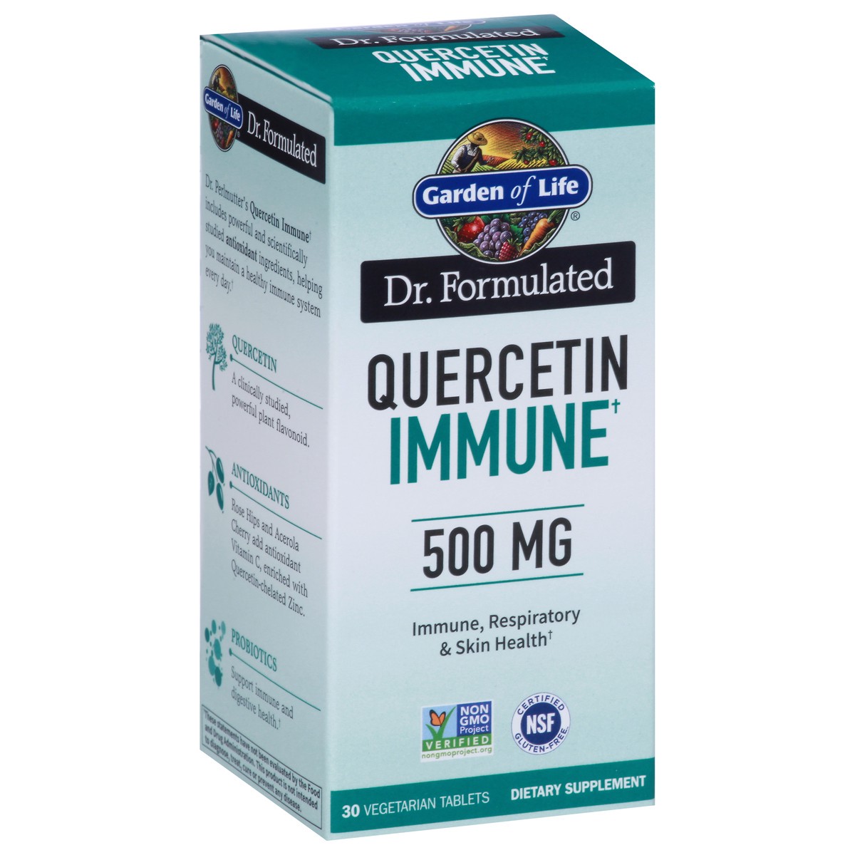 slide 6 of 10, Garden of Life Dr. Formulated 500 mg Quercetin Immune 30 Vegetarian Tablets, 1 ct