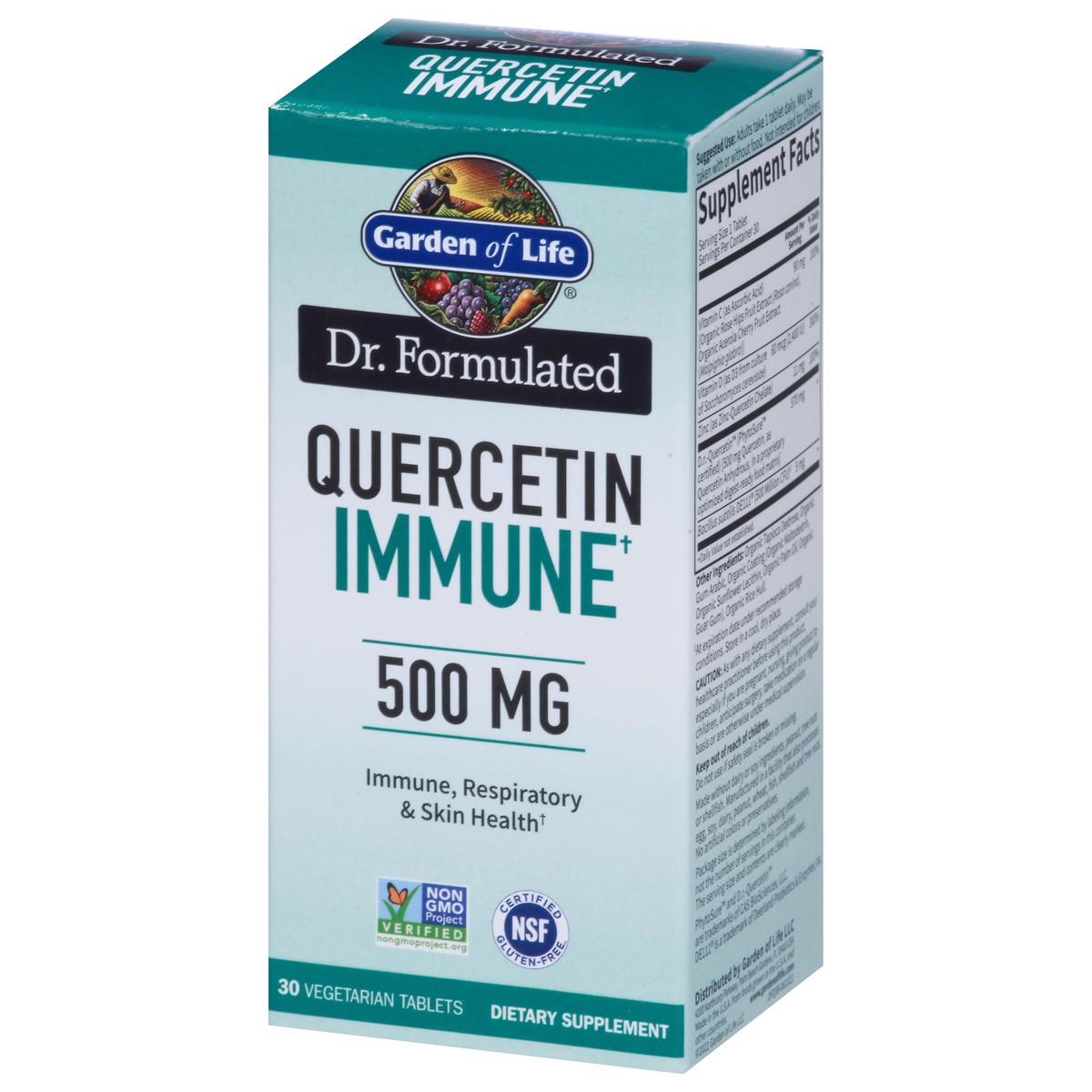 slide 9 of 10, Garden of Life Dr. Formulated 500 mg Quercetin Immune 30 Vegetarian Tablets, 1 ct