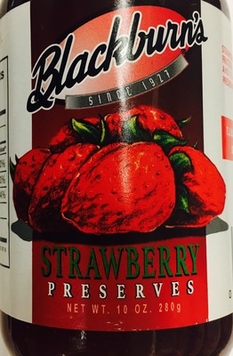 slide 1 of 1, Blackburn-Made Strawberry Preserves, 10 oz