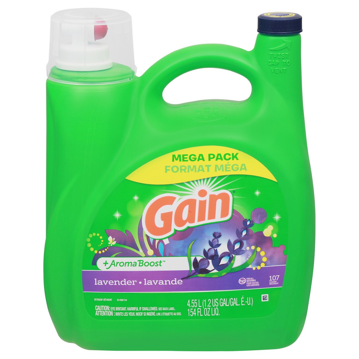 slide 1 of 11, Gain Mega Pack +Aroma Boost Lavender Detergent 154 fl oz, 154 fl oz
