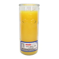 MagicLight Glass Religious Candle - Yellow Wax