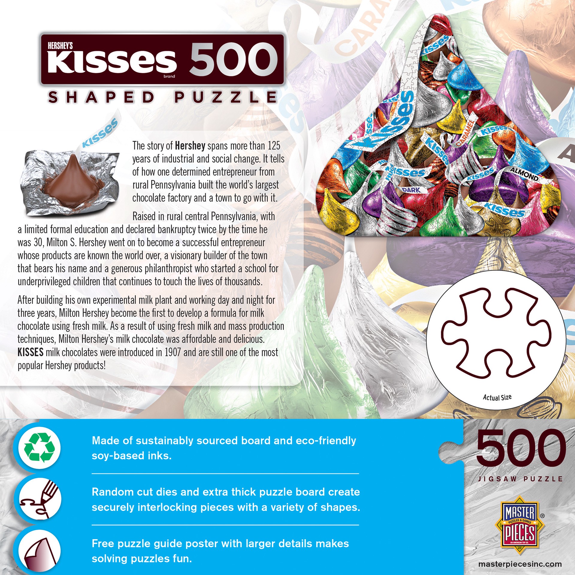 slide 2 of 5, Hershey's - Kiss 500 Piece Shaped Puzzle, 1 ct