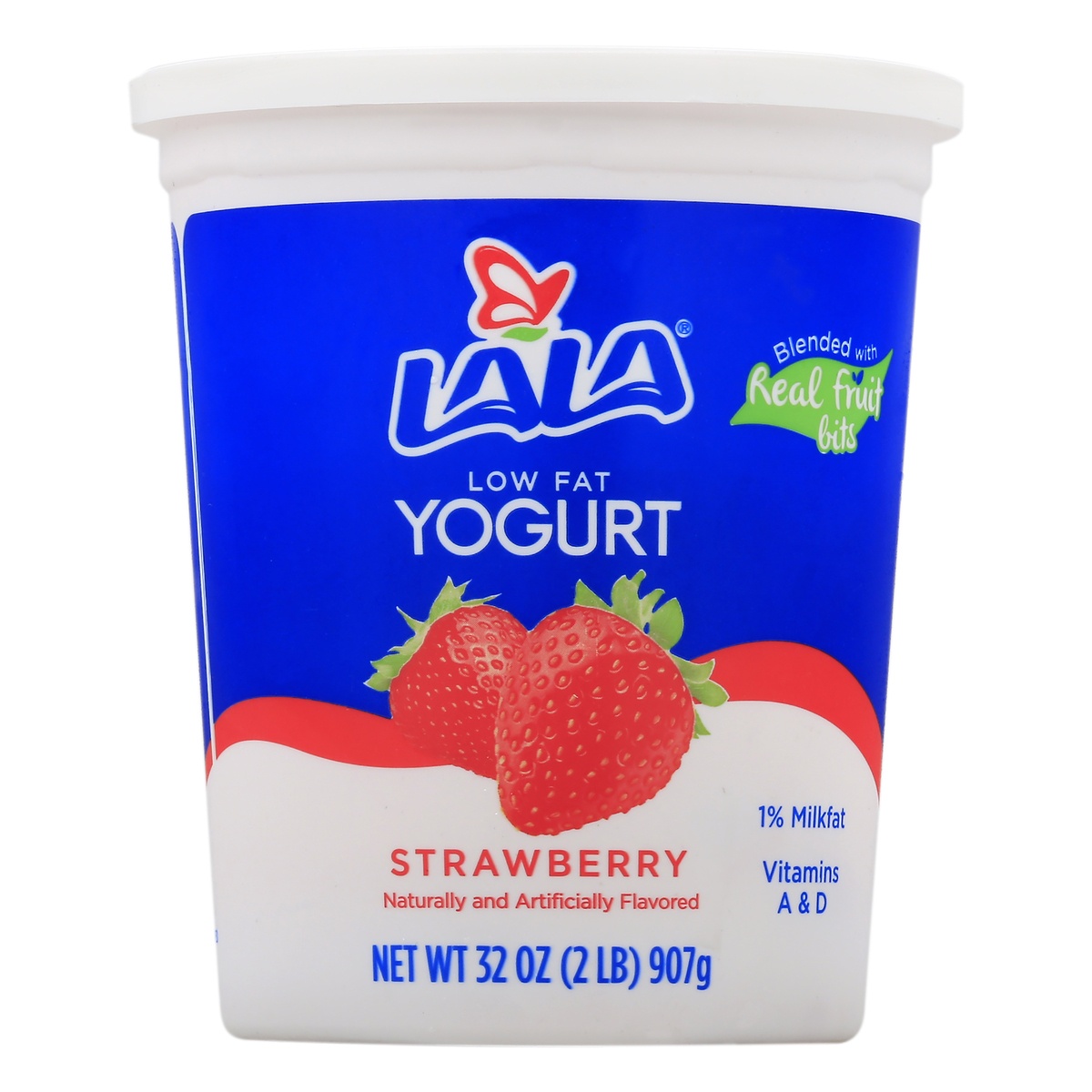 slide 1 of 5, LALA Strawberry Low-Fat Yogurt, 32 oz