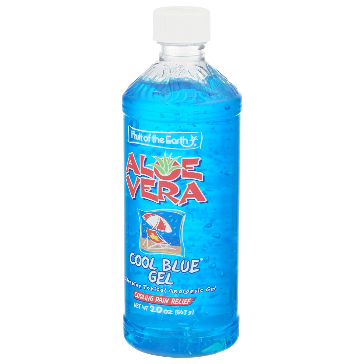 slide 3 of 10, Fruit Of The Earth Cool Blue Blue Aloe Gel W/Lido, 20 oz