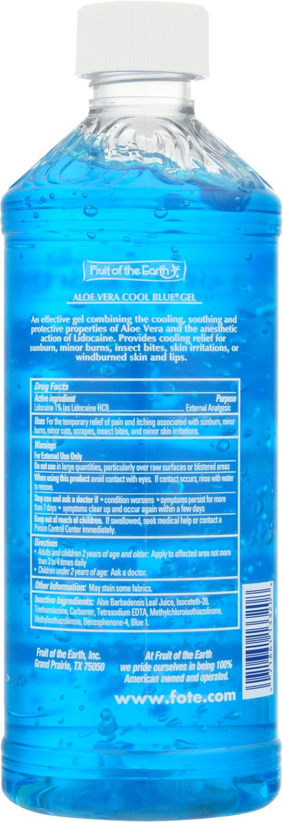slide 9 of 10, Fruit Of The Earth Cool Blue Blue Aloe Gel W/Lido, 20 oz