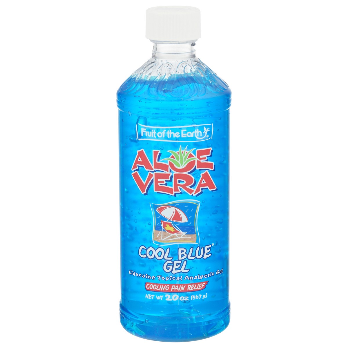 slide 10 of 10, Fruit Of The Earth Cool Blue Blue Aloe Gel W/Lido, 20 oz