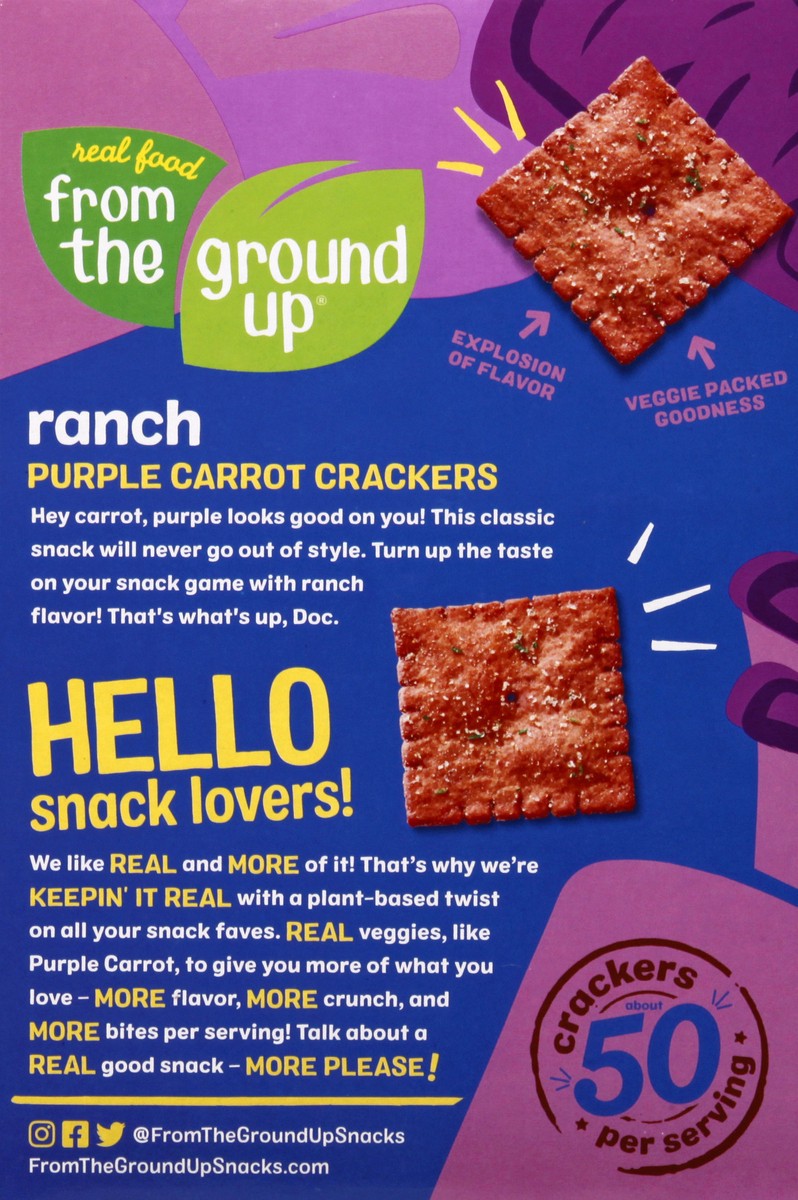 slide 12 of 13, From The Ground Up Purple Carrot Ranch Flavor Crackers 4 oz, 1 ct