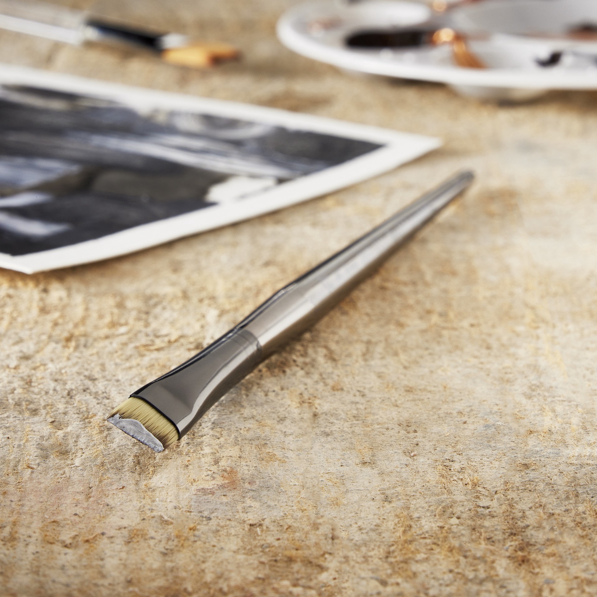 slide 2 of 2, Royal & Langnickel Zen Series 93 Short Handle Angle Shader Brush, 3/8 in