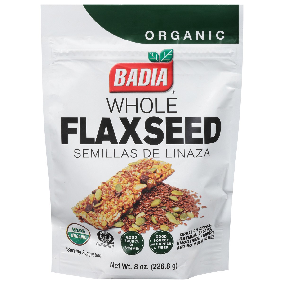 slide 2 of 4, Badia Organic Whole Flax Seed 8 oz, 8 oz