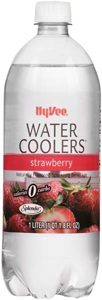 slide 1 of 1, Hy-Vee Strawberry Water Coolers- 1 liter, 1 liter