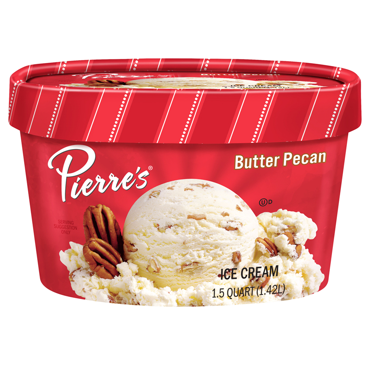 slide 1 of 9, Pierre's Pierres Butter Pecan Ice Cream, 48 fl oz