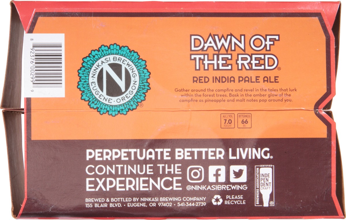 slide 2 of 9, Ninkasi Brewing Dawn of the Red Red IPA Beer 6 - 12 fl oz Bottles, 6 ct; 12 oz