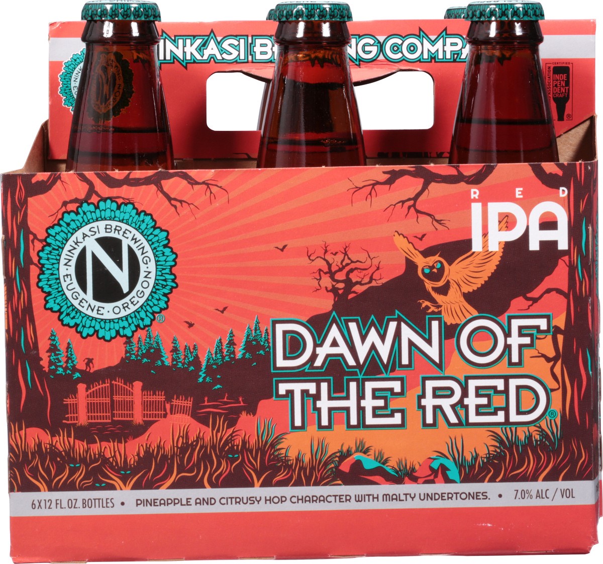 slide 3 of 9, Ninkasi Brewing Dawn of the Red Red IPA Beer 6 - 12 fl oz Bottles, 6 ct; 12 oz