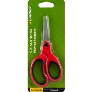 slide 1 of 1, Caliber 5 Inch Soft Handle Pointed Scissors, 1 pair