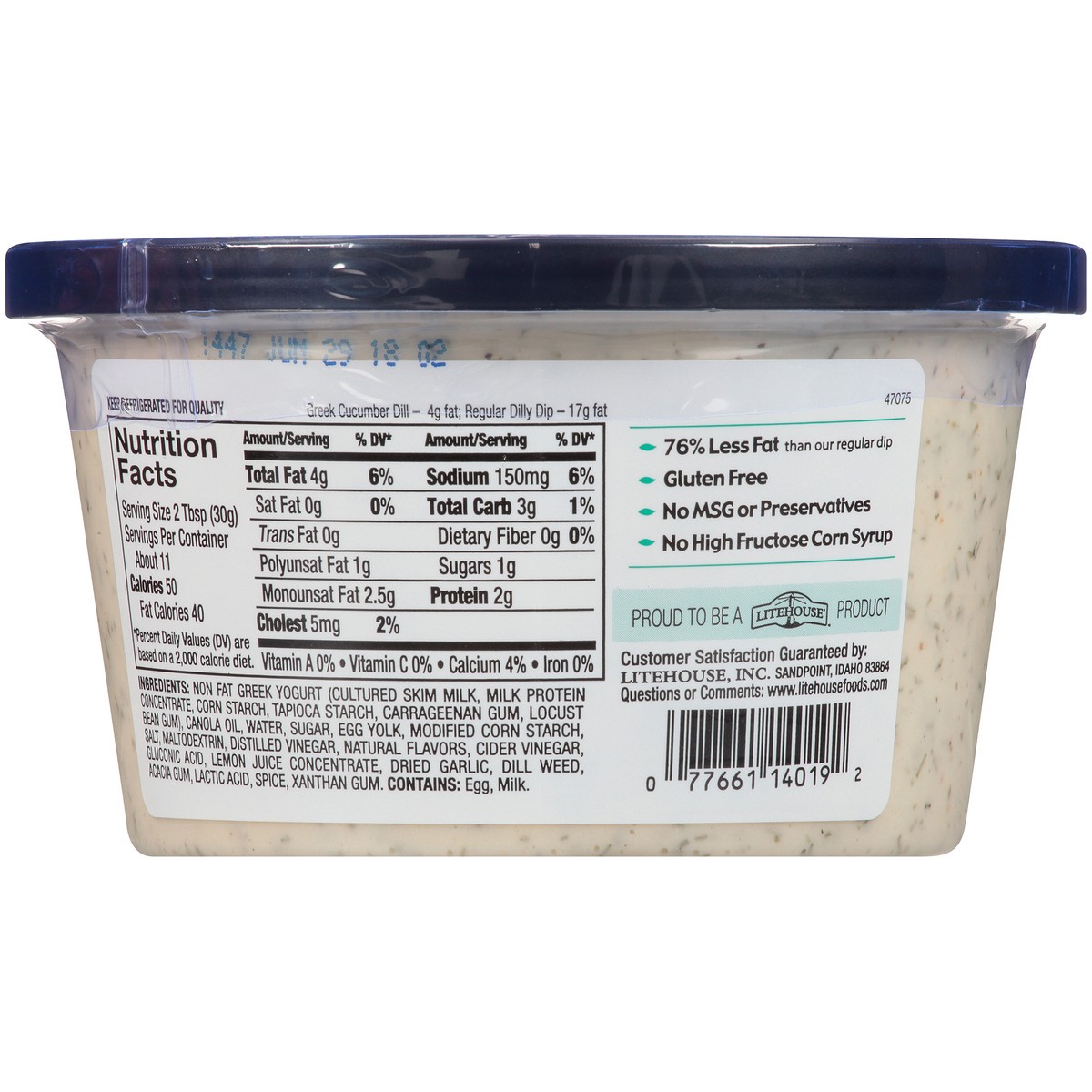 slide 8 of 11, Opadipity Litehouse Opadipity Cucumber Dill Greek Yogurt Dip 12 oz. Plastic Tub, 12 oz