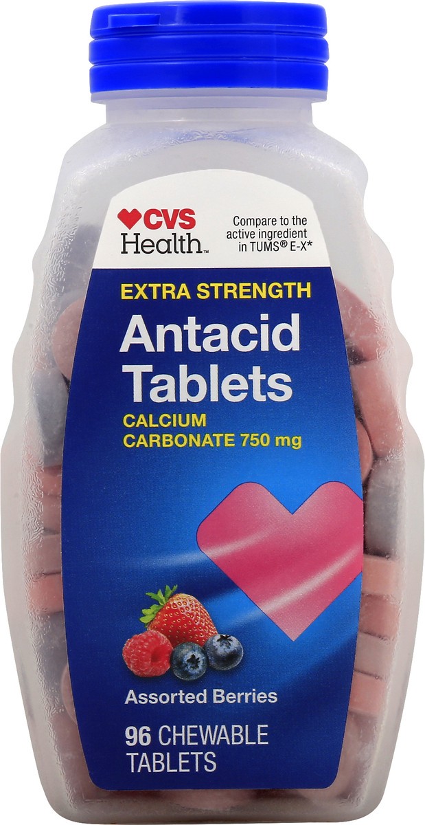 slide 1 of 10, CVS Health Antacid Chewable Tablets, Assorted Berries, 72 Ct, 72 ct; 1000 mg