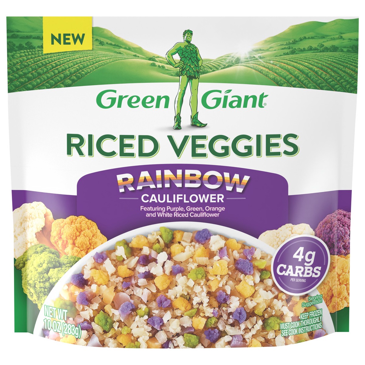 slide 1 of 11, Green Giant Riced Veggies, Rainbow Cauliflower, 10 oz