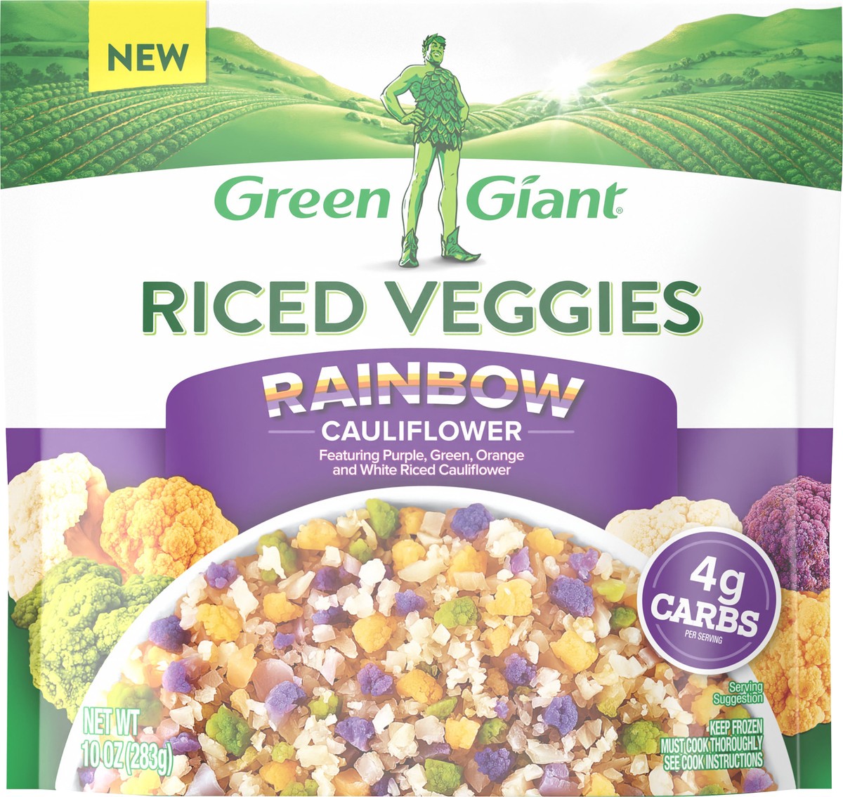 slide 9 of 11, Green Giant Riced Veggies, Rainbow Cauliflower, 10 oz