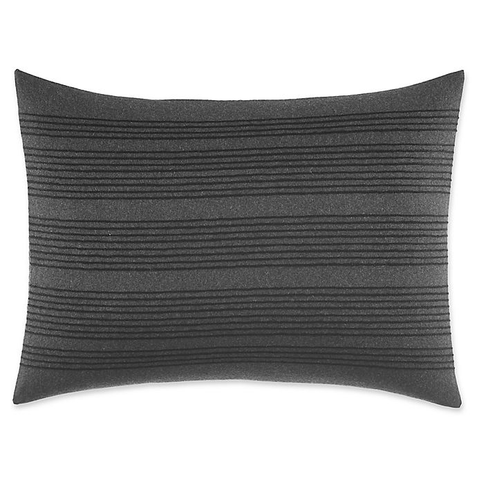 slide 1 of 1, Vera Wang Home Charcoal Floral Rectangular Striped Throw Pillow - Dark Grey, 1 ct