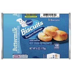 Pillsbury Southern Homestyle Biscuits, Buttermilk, 5 Ct, 6 oz