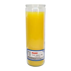 MagicLight Glass Religious Candle - Yellow Wax
