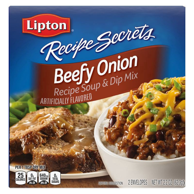 slide 6 of 7, Lipton Recipe Secrets Soup & Dip Mix Beefy Onion, 2.2 oz