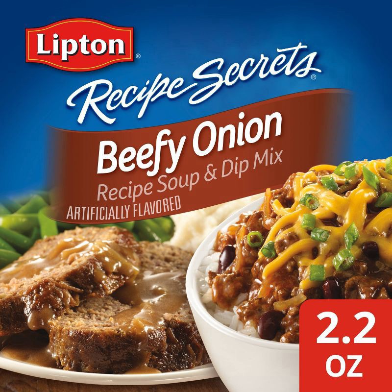 slide 1 of 7, Lipton Recipe Secrets Soup & Dip Mix Beefy Onion, 2.2 oz