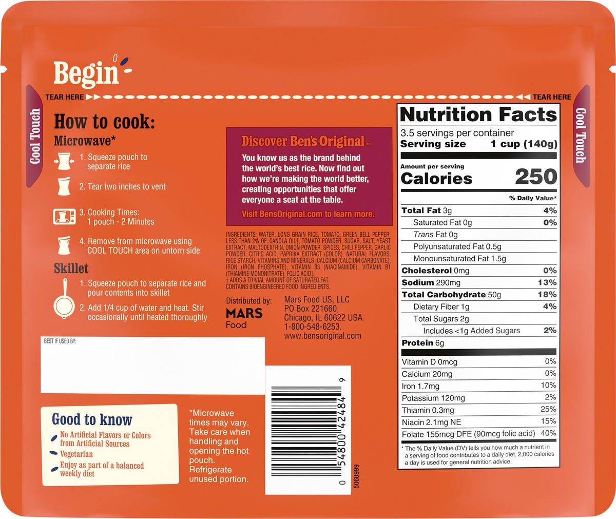 slide 2 of 3, Ben's Original Ready Rice Spanish Style Flavored Family Size Rice, 17.3 oz, 17.3 oz