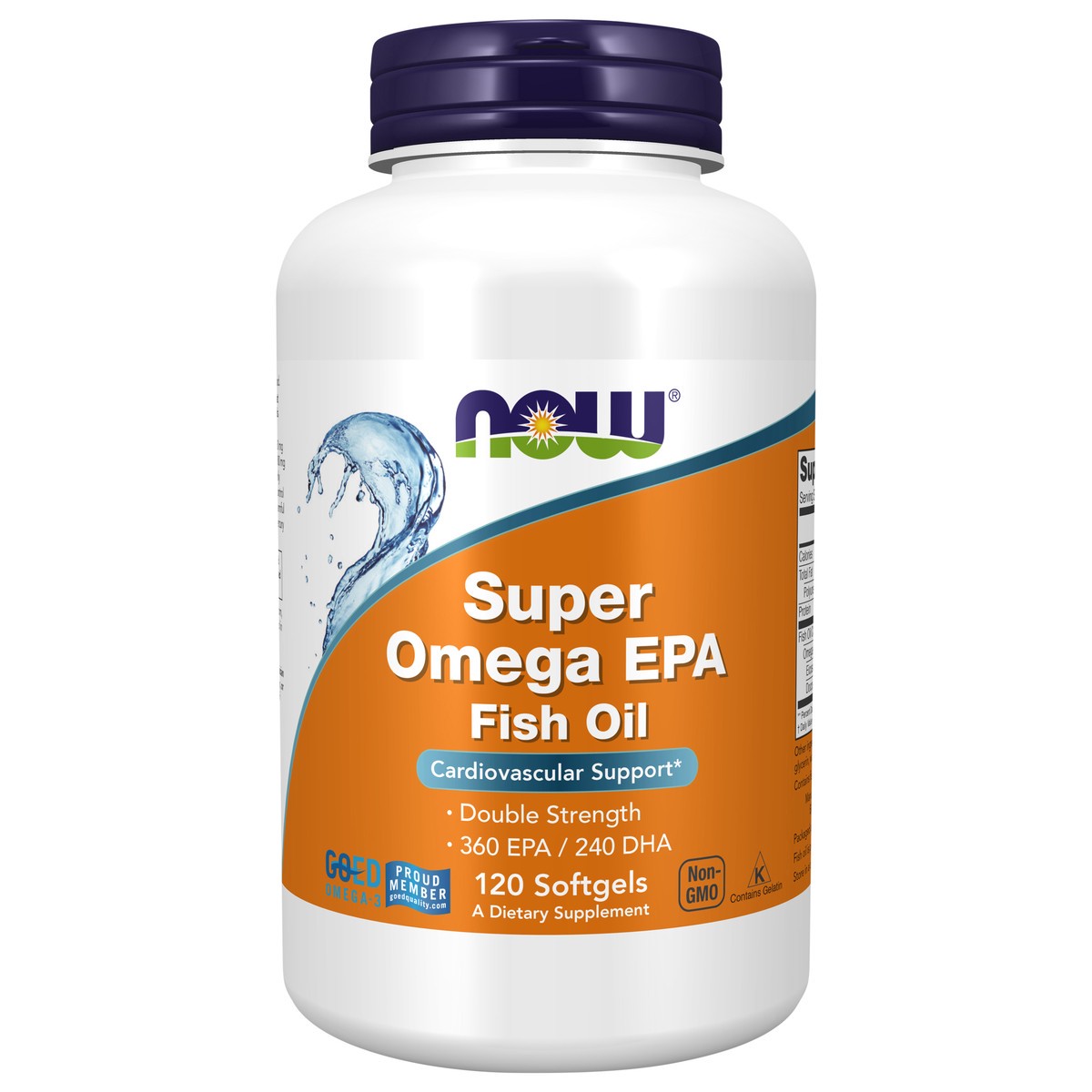 slide 1 of 4, NOW Super Omega EPA Fish Oil, Double Strength - 120 Softgels, 120 ct