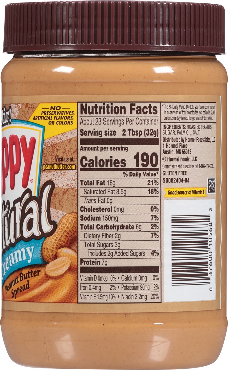 slide 8 of 9, SKIPPY Natural Creamy Peanut Butter Spread, 26.5 oz