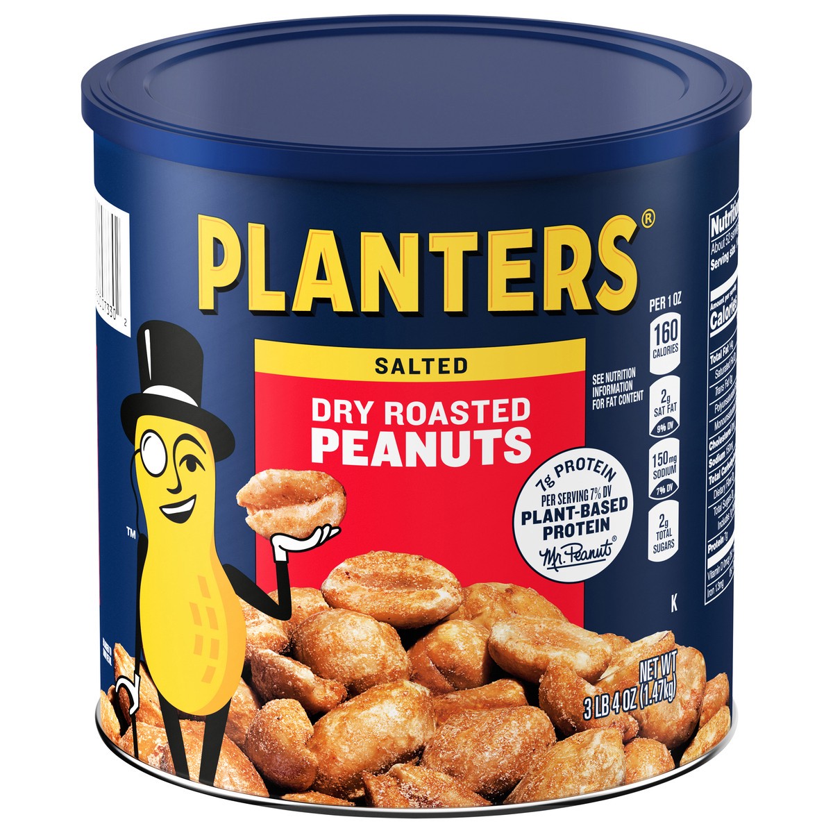 slide 1 of 10, PLANTERS Dry Roasted Peanuts, 52 oz