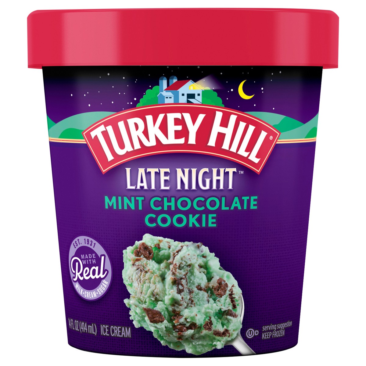 slide 2 of 10, Turkey Hill Late Night Mint Chocolate Cookie, 14 fl oz