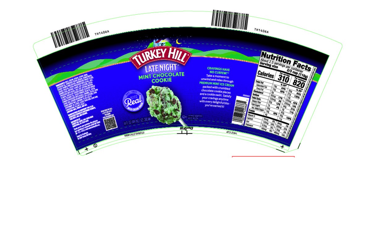 slide 4 of 10, Turkey Hill Late Night Mint Chocolate Cookie, 14 fl oz