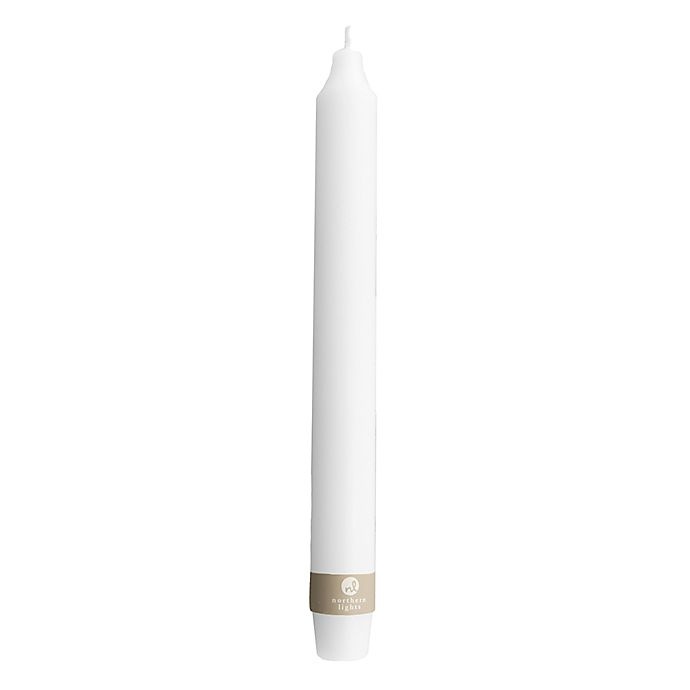 slide 1 of 1, Northern Lights Candles 10-Inch Premium Wide Taper Candle - Pure White, 1 ct