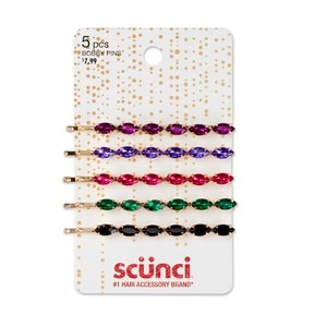 slide 1 of 1, scünci 5Pk Mixed Bobby Pins, 5 ct