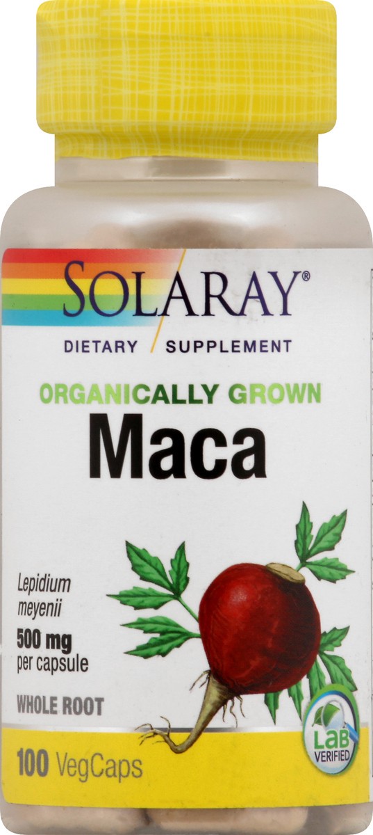 slide 4 of 7, Solaray Org Maca Root, 100 ct