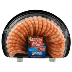 Giant Cooked Jumbo Shrimp w/Cocktail Sauce 21-25 ct per lb Frozen