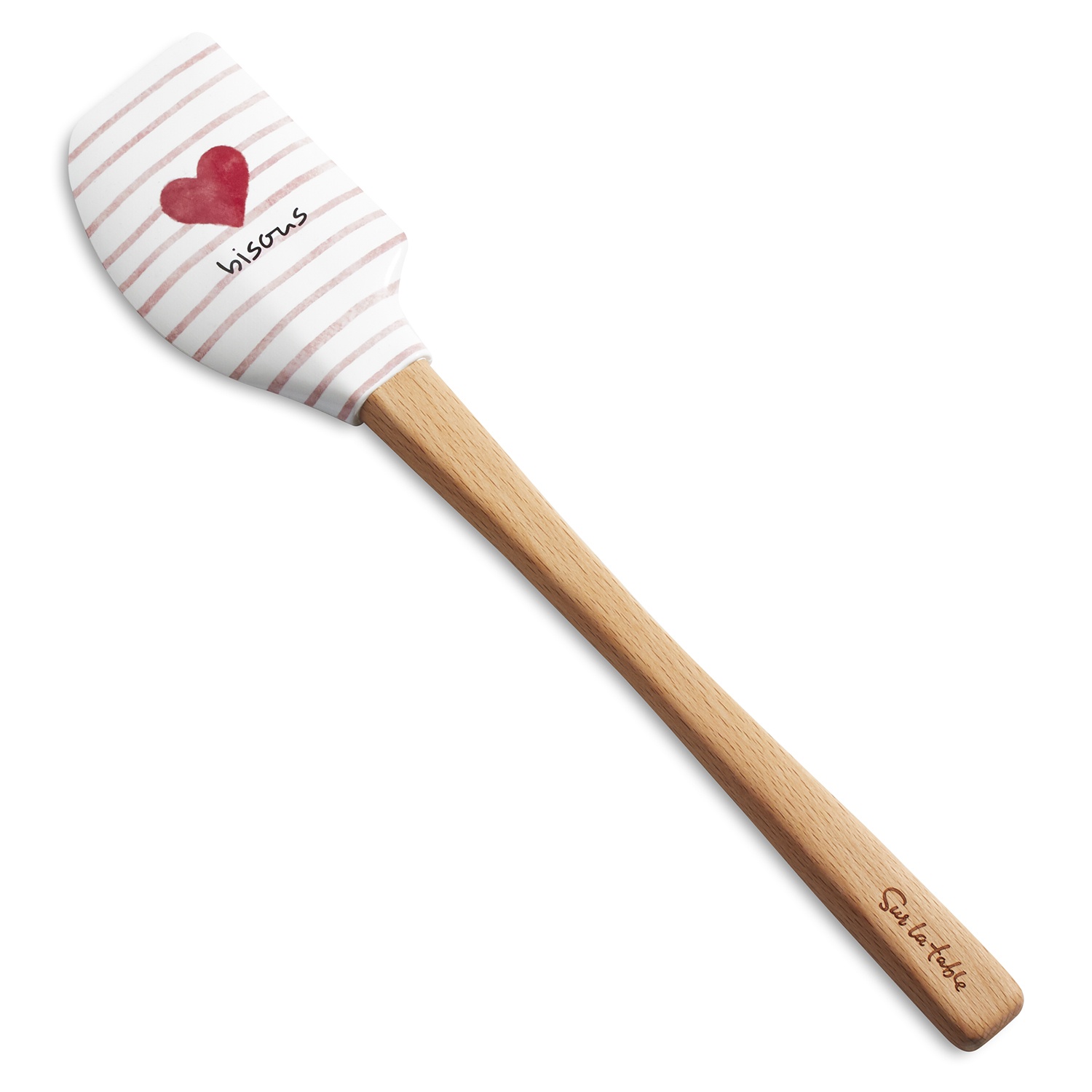 slide 1 of 1, Sur La Table Heart Striped Spatula, 1 ct