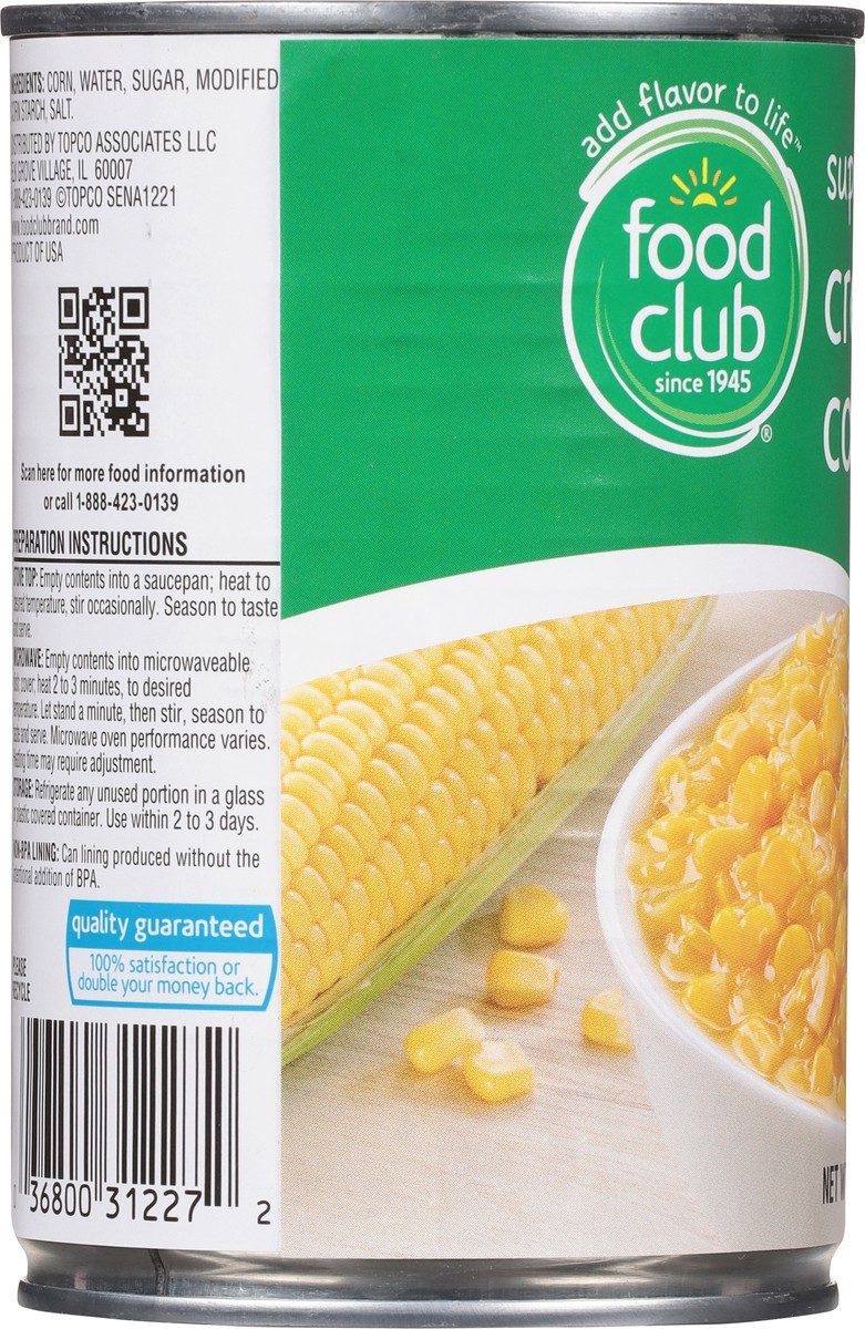 slide 6 of 11, Food Club Golden Sweet Cream Style Corn, 14.75 oz