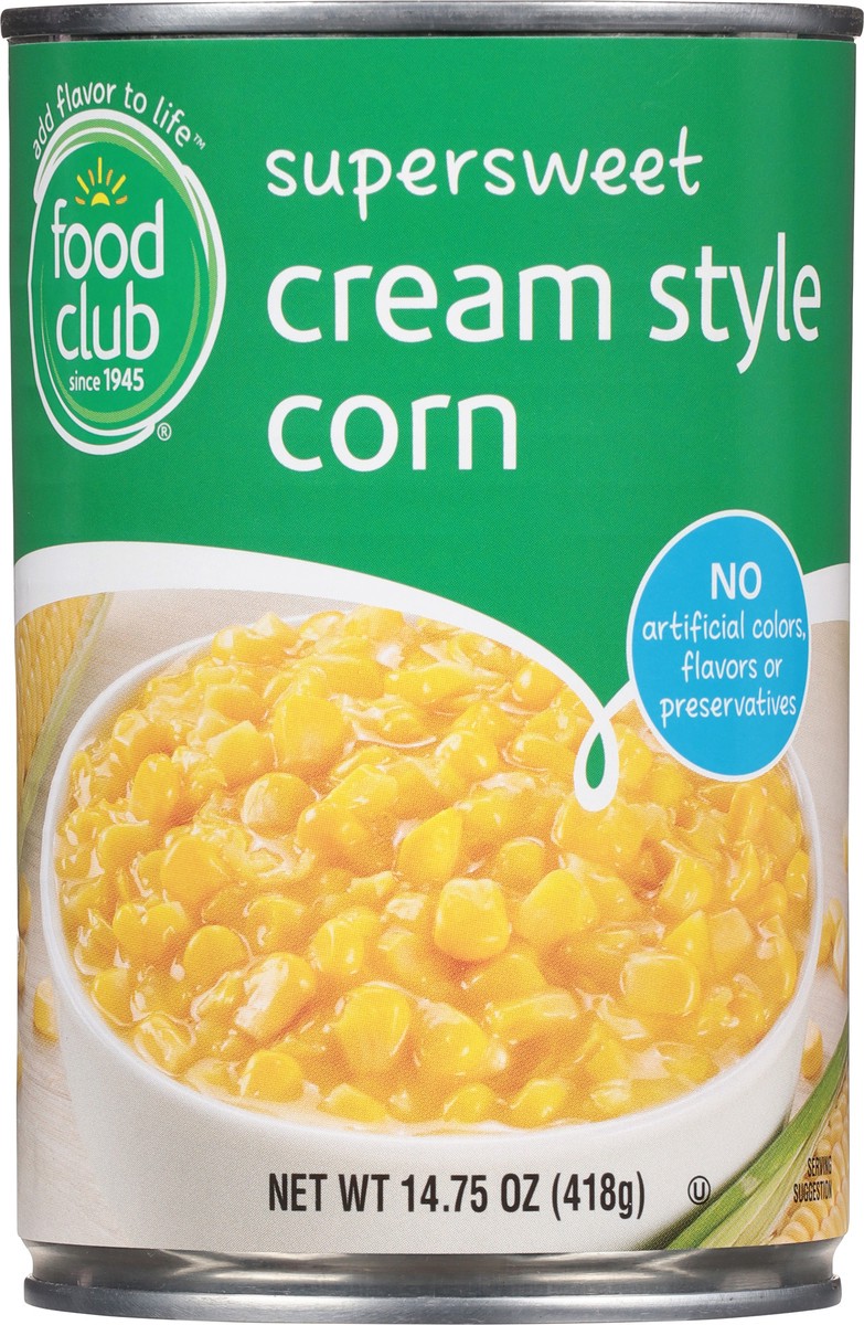 slide 9 of 11, Food Club Golden Sweet Cream Style Corn, 14.75 oz