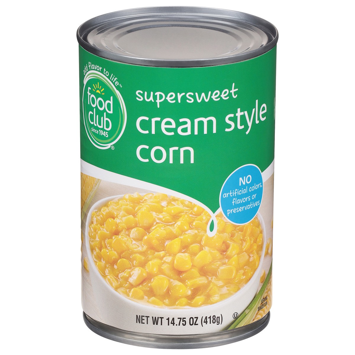 slide 11 of 11, Food Club Golden Sweet Cream Style Corn, 14.75 oz