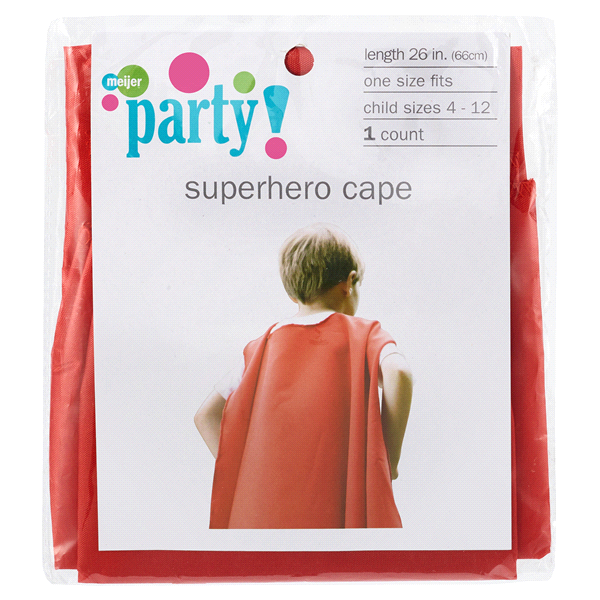 slide 1 of 1, Meijer Party Superhero Cape, 1 ct